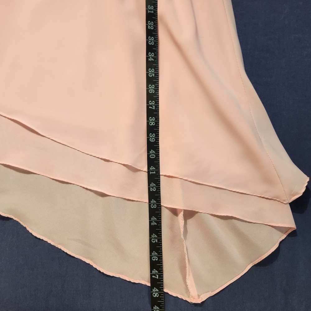 Bias Cut Pink Chiffon Handmade Dress Classic/Barbiecore/Wedding Midi Dress S* - Picture 9 of 10